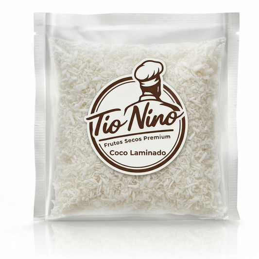 Bolsa de coco laminado blanco y tostado Tío Nino