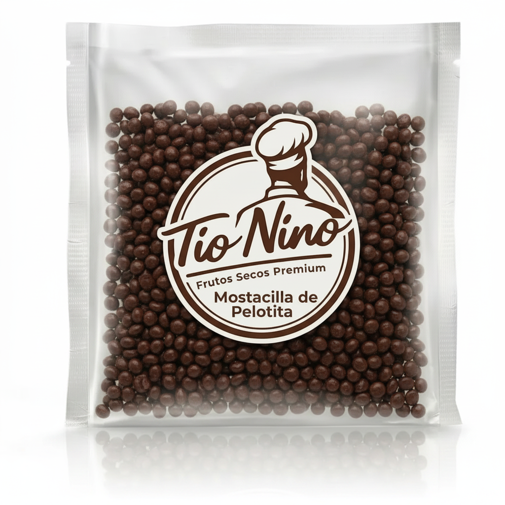 Bolsa de mostacilla pelotita chocolate Tío Nino