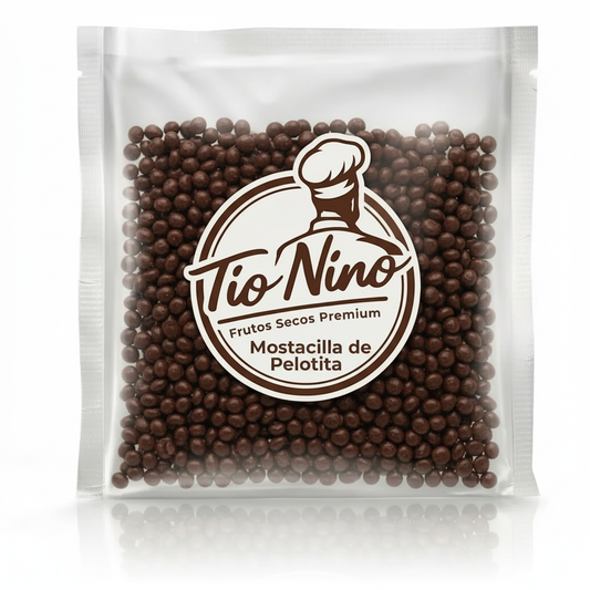 Bolsa de mostacilla pelotita chocolate Tío Nino