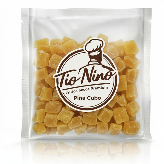Bolsa de piña deshidratada en cubos Tío Nino