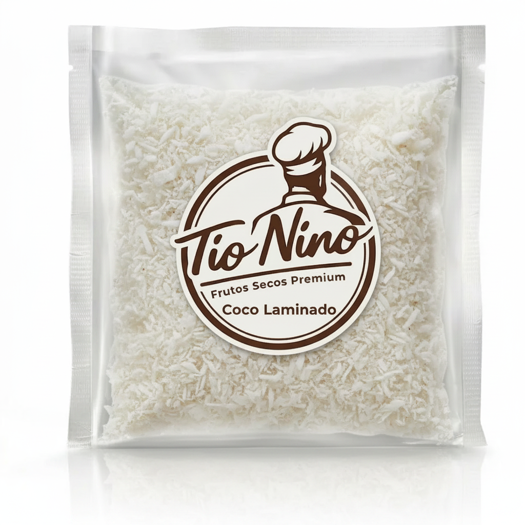 Bolsa de coco laminado blanco y tostado Tío Nino